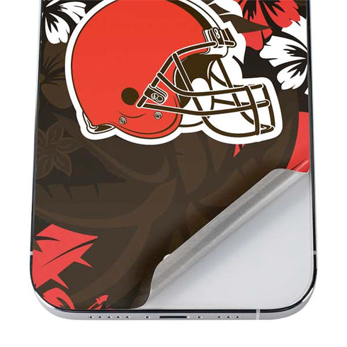NFL Cleveland Browns Tropical Print iPhone 12 Pro Skin
